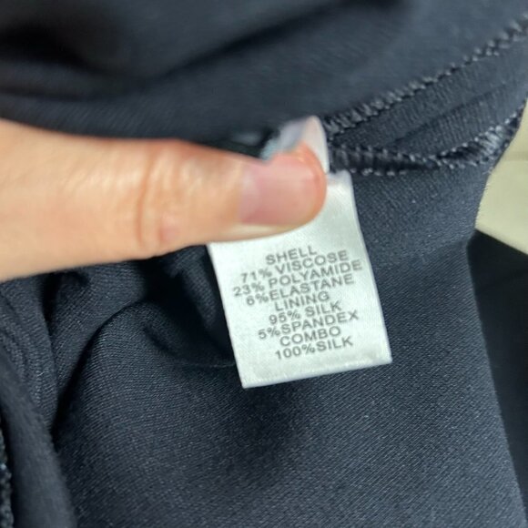 DVF Diane Von Furstenberg Sophia Loren Navy Midi Dress. US 12 - Picture 9 of 10